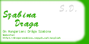szabina draga business card